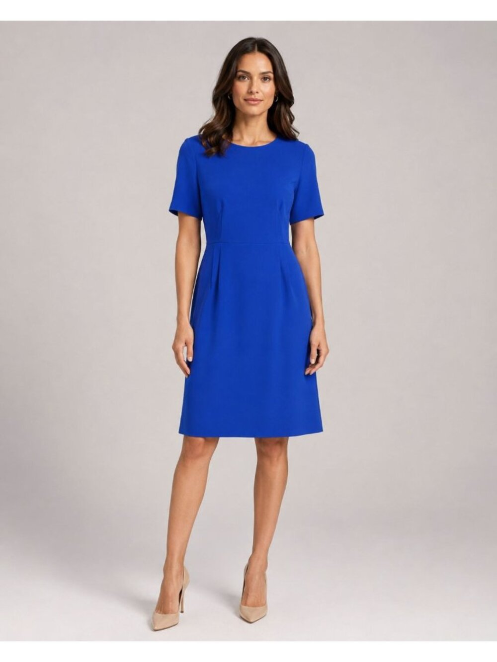 Stella McCartney Blue Short-Sleeve Sheath Dress Cobalt Blue Size 38